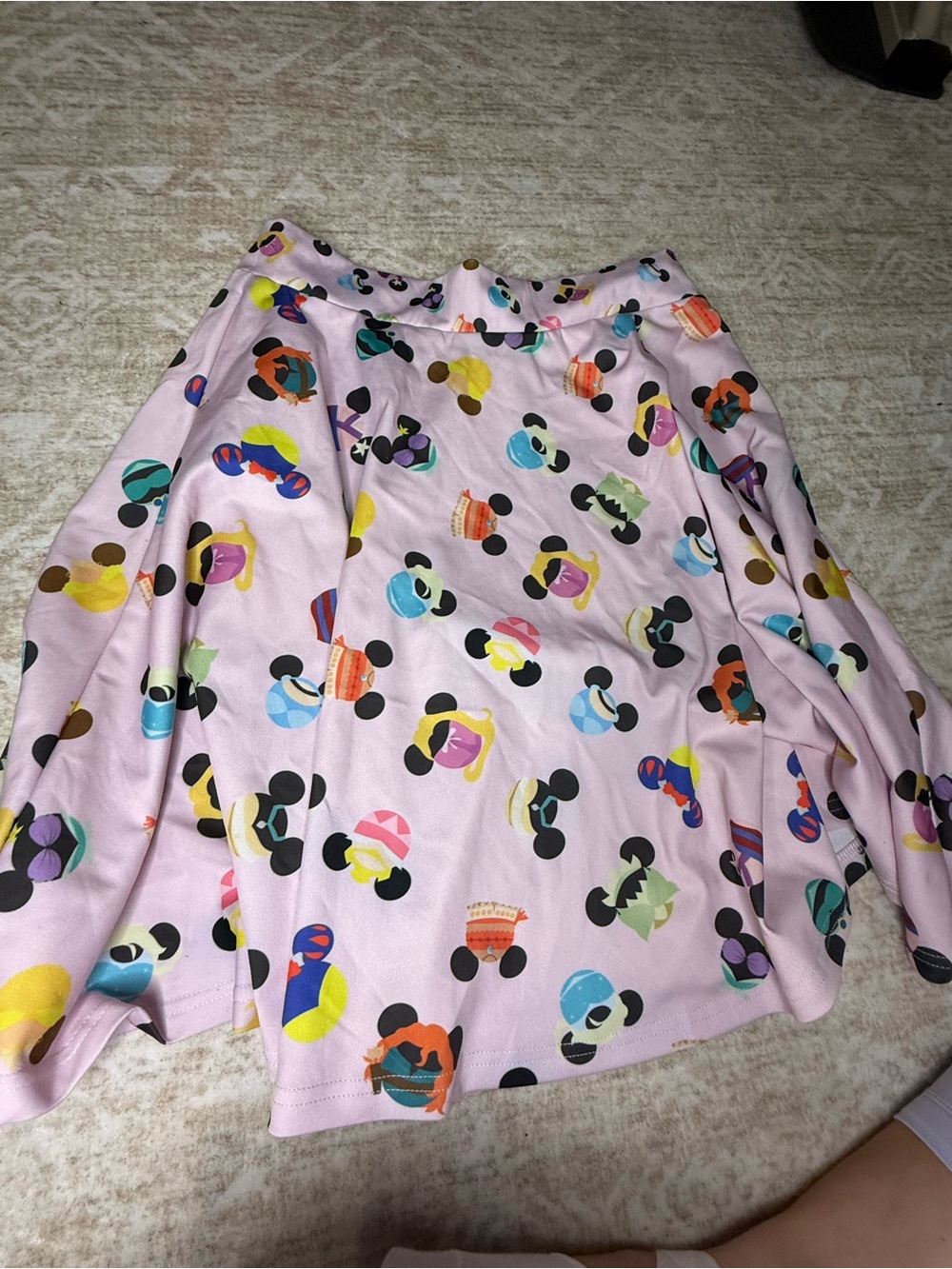 Disney Pink Princess Silhouette A-Line Skirt